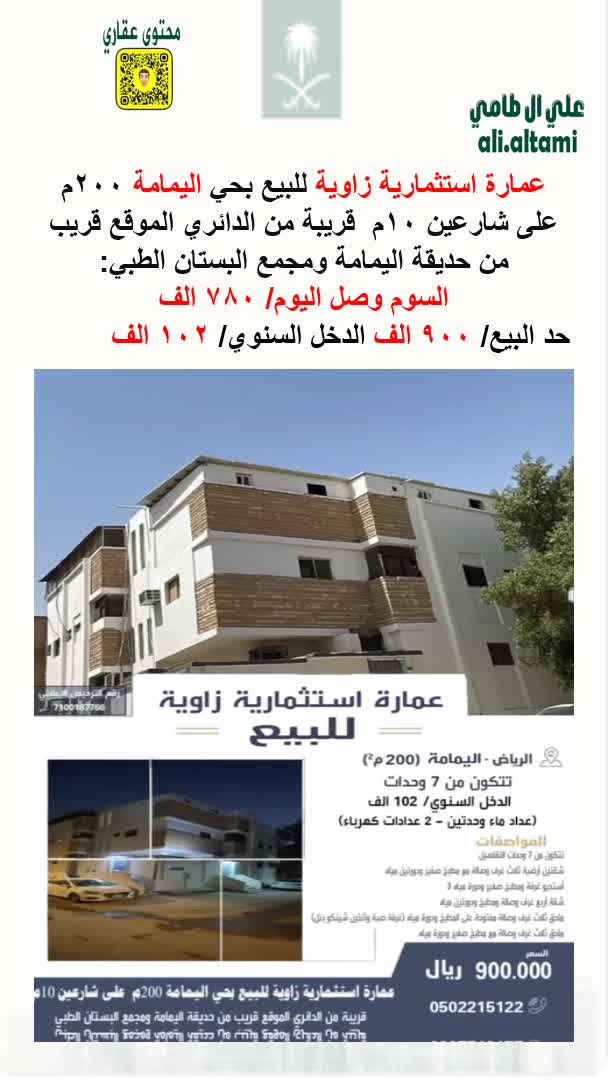 عمارة 200 متر مربع واجهة شمالية اليمامة، وسط الرياض، الرياض 
